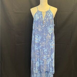 Mlle Gabrielle Blue Floral High Low Dress